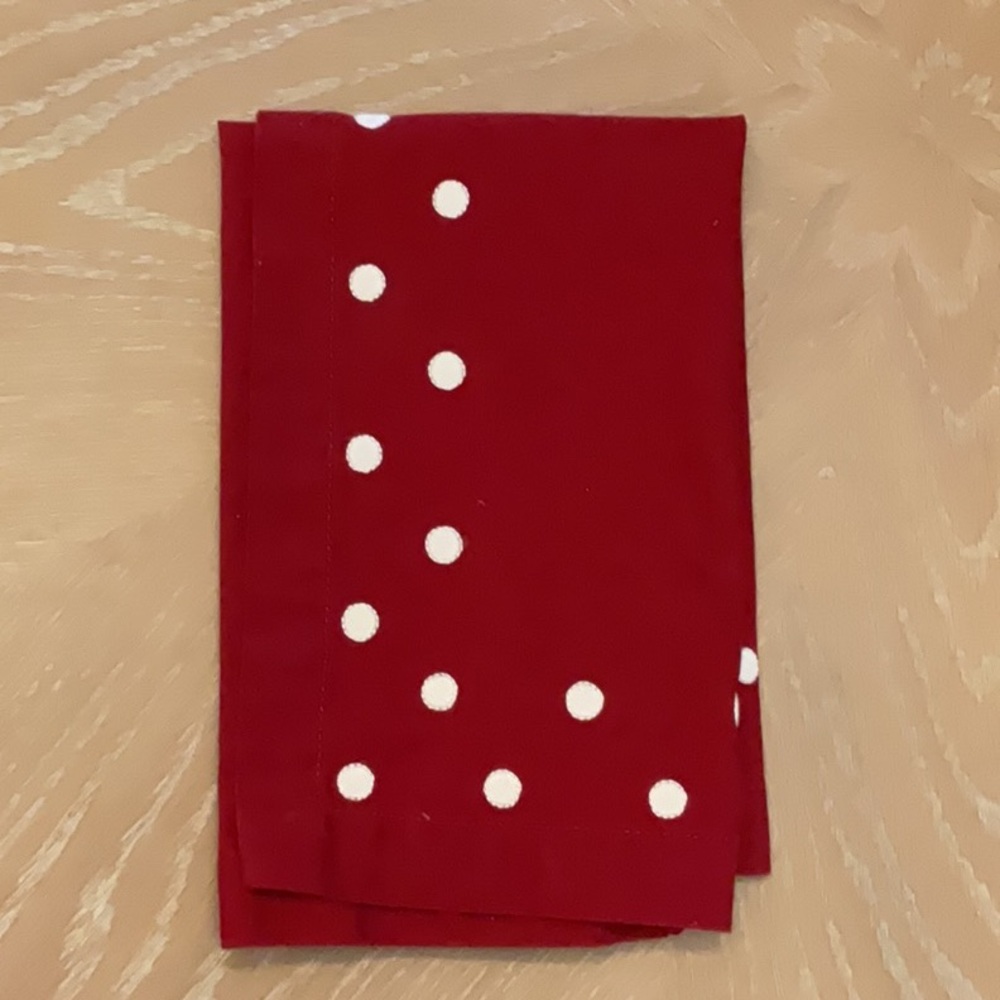 Pottery Barn Cloth Dinner Polka Dot Napkin